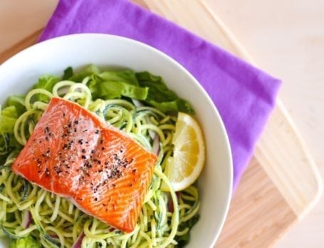 Baked Salmon with Creamy Lemon Dill Pasta - Eat Spin Run Repeat