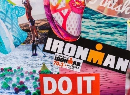 2015 Vision Board - Eat Spin Run Repeat - Ironman 70.3 goal