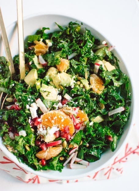 Cookie and Kate - Kale, Clementine and Feta Salad with Honey-Lime Dressing