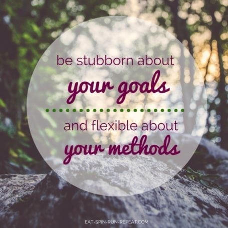 be stubborn about your goals and flexible about your methods