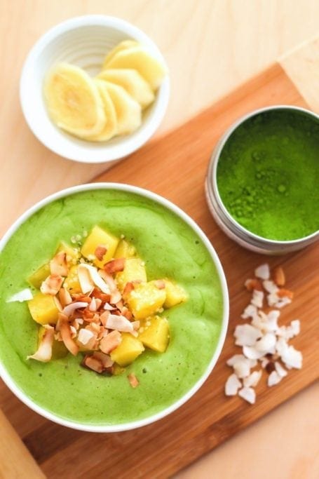 Pineapple Matcha Green Smoothie - Eat Spin Run Repeat