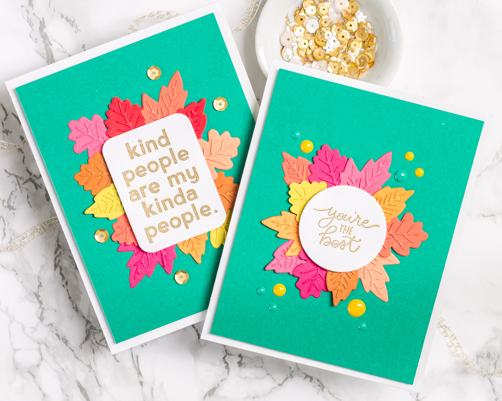Kindness Cards + More Mini Leaves - The Stamp Market - My Fresh Perspective
