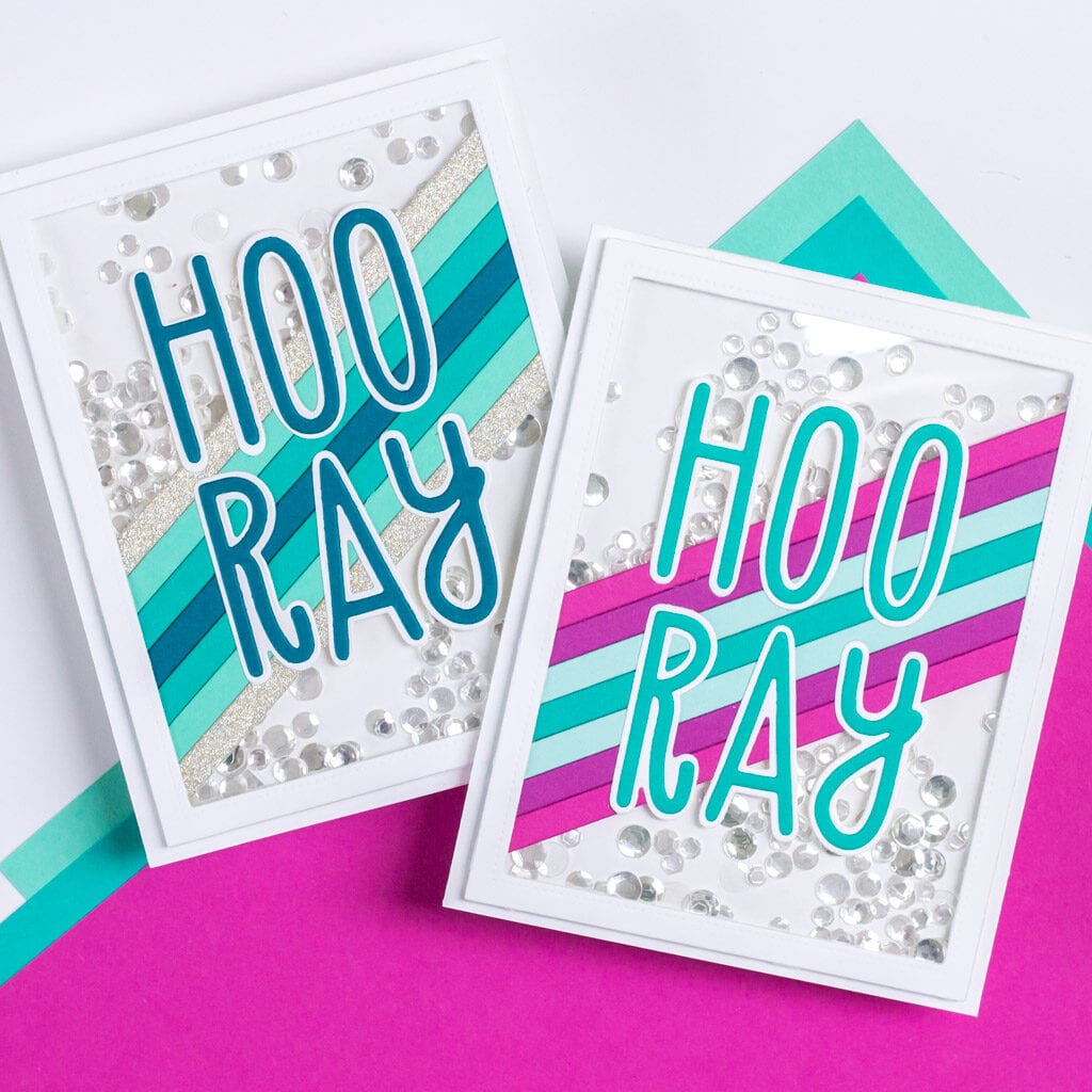 Hooray Shaker Cards featuring The Stamp Market