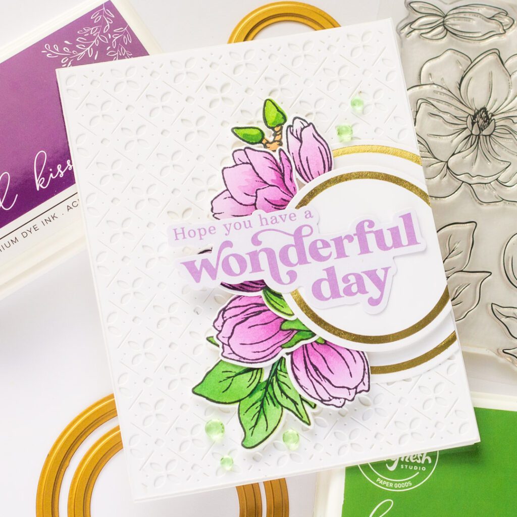 Pinkfresh Studio Magnolias Card