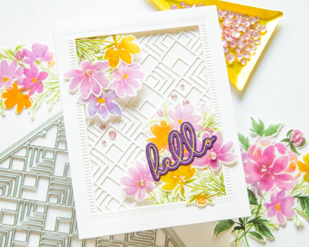 Pinkfresh Studio Whimsical Blooms Washi Card